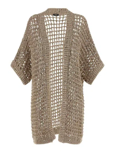 Peserico Cardigan In Brown