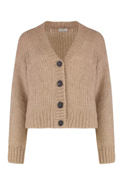 PESERICO PESERICO CARDIGAN IN MIXED WOOL AND ALPACA