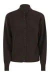 Peserico Button-up Sweater In Brown