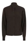 Peserico Button-up Sweater In Brown