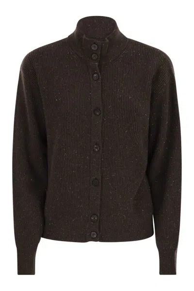PESERICO PESERICO CARDIGAN WITH BUTTONS IN WOOL, SILK AND CASHMERE