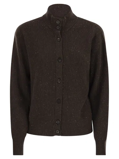 PESERICO PESERICO CARDIGAN WITH BUTTONS IN WOOL, SILK AND CASHMERE