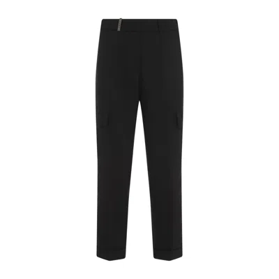 Peserico Cargo Black Wool Pants