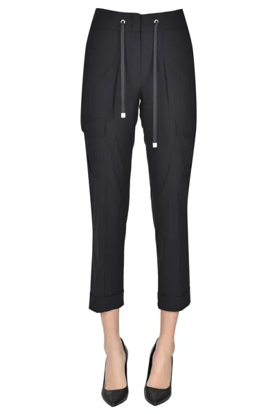 Peserico Cargo Style Trousers In Charcoal