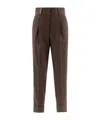 Peserico Tailored  With Punto Luce Trousers Brown In Green