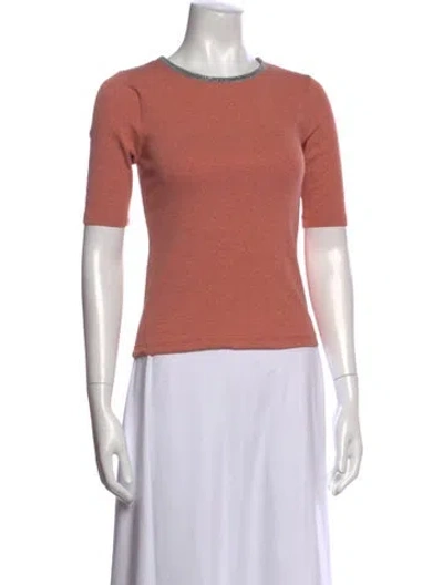 Pre-owned Peserico Cashmere Crew Neck Top In Pink