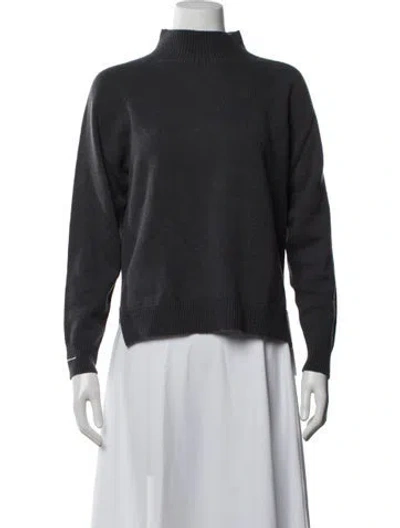 Pre-owned Peserico Cashmere Mock Neck Sweater In Grey