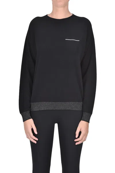 Peserico Cashmere Pullover In Black