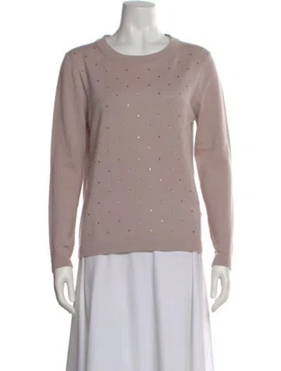Pre-owned Peserico Cashmere Scoop Neck Sweater In Neutral