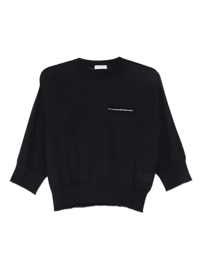 Peserico Women Tricot Sweater In Black