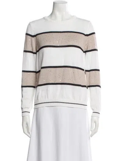 Pre-owned Peserico Cashmere Striped Sweater In Multi