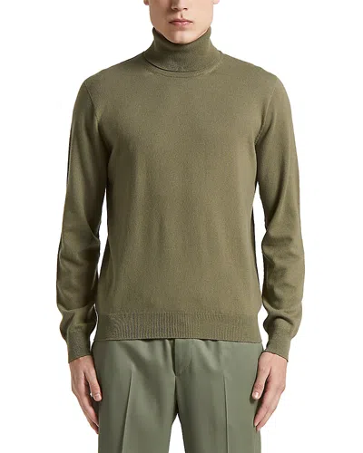 Peserico Cashmere Turtleneck Sweater In Green