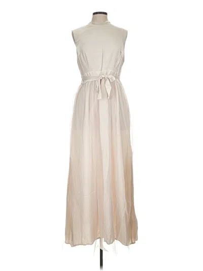 Pre-owned Peserico Casual Dress In Tan