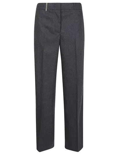 Peserico Casual Pants With Belt Loops In Black