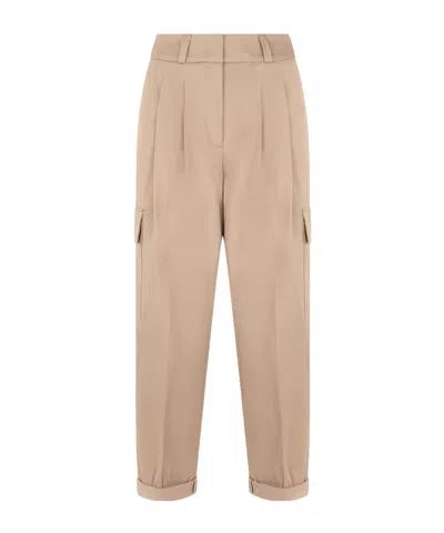 Peserico Casual Pants With Belt Loops In Neutral