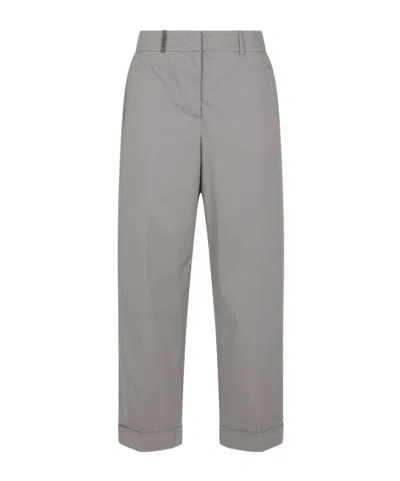 Peserico Casual Pants With Belt Loops In Gray