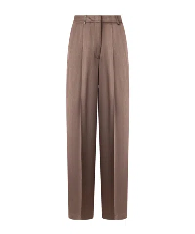 Peserico Casual Pants With Belt Loops In Gray