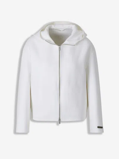 Peserico Casual Wool Jacket In White