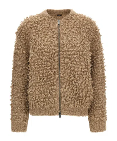 Peserico Casual Zip-up Jacket In Neutral