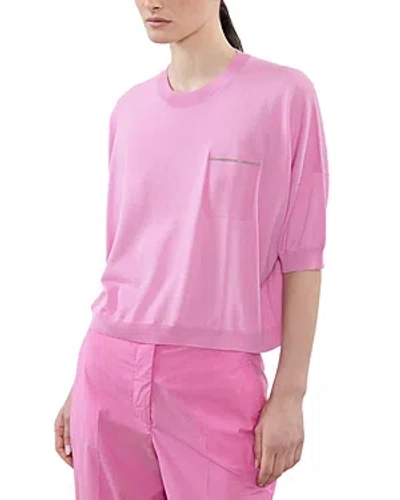 Peserico Chain Detail Sweater In Burano Pink