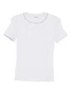 Peserico Fitted Short Sleeve Cotton T-shirt In White