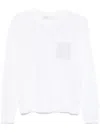 Shop Peserico Chain-link Detailing Sweater In White