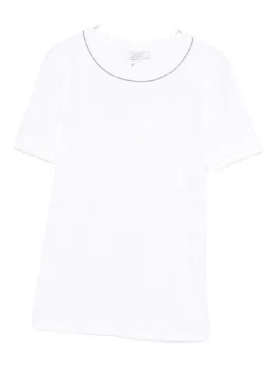 Peserico Chain Link-trim T-shirt In White