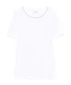Peserico Chain Link-trim T-shirt In White