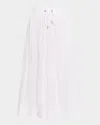 Peserico Chain-trim Cotton Midi Skirt In Light White