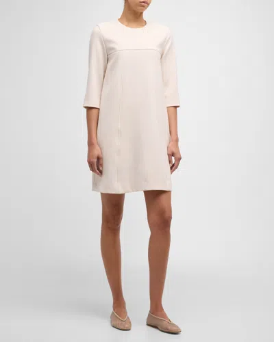 Peserico Chain-trim Mini Shift Dress In Pearl Beige