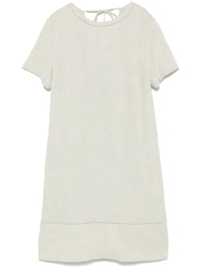 Peserico Chambray Midi Dress In Green
