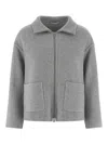 Peserico Double Cloth Jacket In Gray