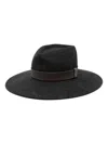 Peserico Wool Felted Fedora Hat In Black
