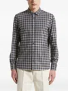 Peserico Check-pattern Shirt In Gray