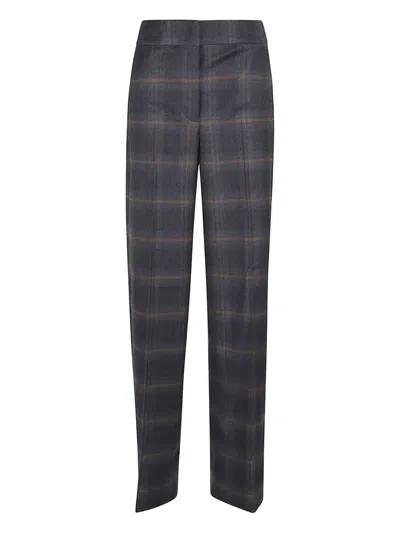 PESERICO CHECK-PATTERN TROUSERS