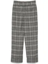Peserico Check-plaid Trousers In Grey