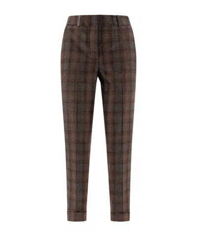 PESERICO PESERICO PLAID TAPERED PANTS