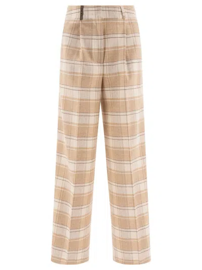 PESERICO PESERICO CHECK WOOL TROUSERS