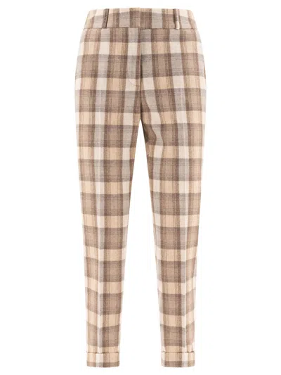 PESERICO PESERICO CHECK WOOL TROUSERS