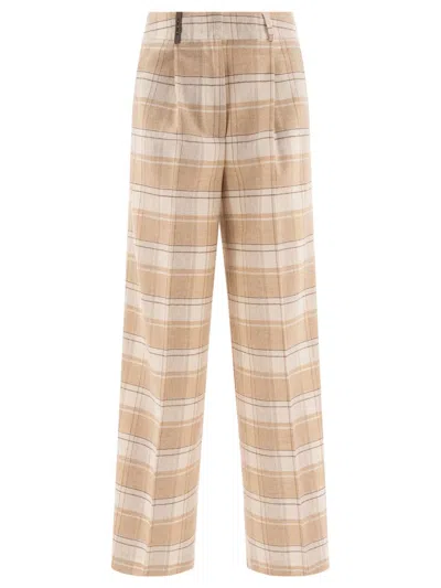 PESERICO PESERICO CHECK WOOL TROUSERS