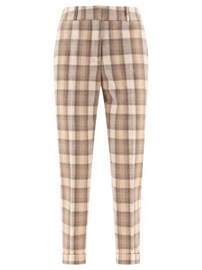 PESERICO PESERICO CHECK WOOL TROUSERS