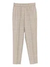 Peserico Checked Elasticated-waist Trousers In Neutral