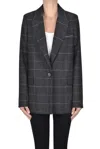 Peserico Checked Print Blazer In Multi