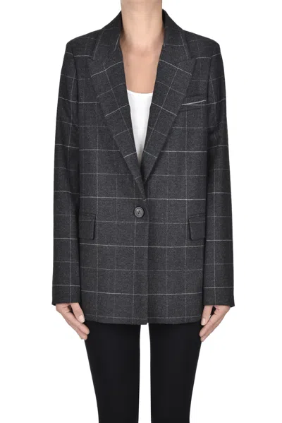 Peserico Checked Print Blazer In Multi