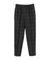Peserico Check-pattern Trousers In Black