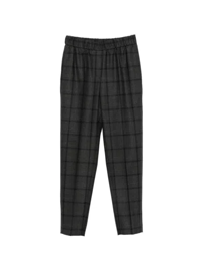 PESERICO CHECK-PATTERN TROUSERS