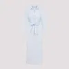 Peserico Chemisier Linen Midi Shirt Dress In Azzurro