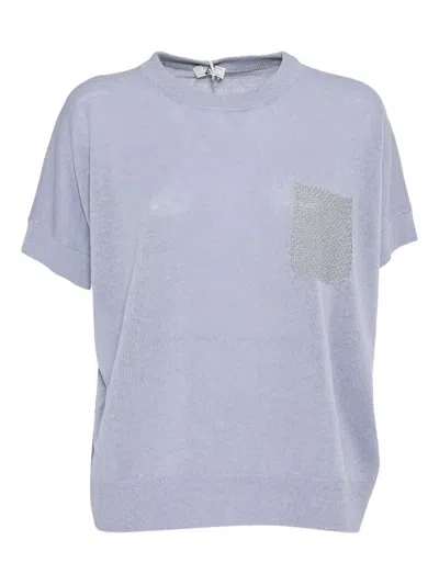 Peserico Chest-pocket Short-sleeve T-shirt In Blue