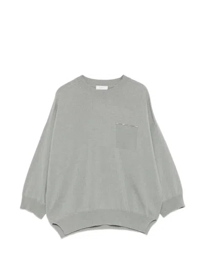 Peserico Chest-pocket Sweater In Gray