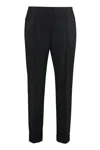 Peserico Striped Detail Tailored Trousers In Black